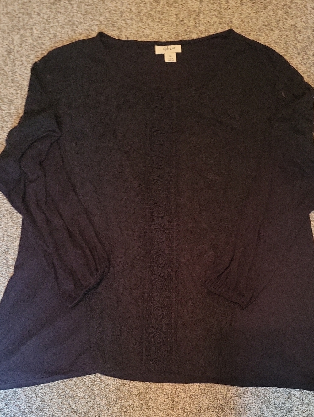 Womens Long Sleeve Lace Top